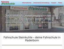 Tablet Screenshot of fahrschule-steinkuhle.de